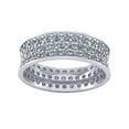 thumbnail image 2 of 4.00Ct Round Natural Diamond Concave Women's 3Row Anniversary Wedding Eternity Band Ring 10k Gold HI SI2, 2 of 3