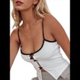 thumbnail image 3 of Top Corto con Tirantes Finos y Espalda Descubierta para Mujer, con Lazo en la Parte Delantera, para Salir de Verano XL, 3 of 8