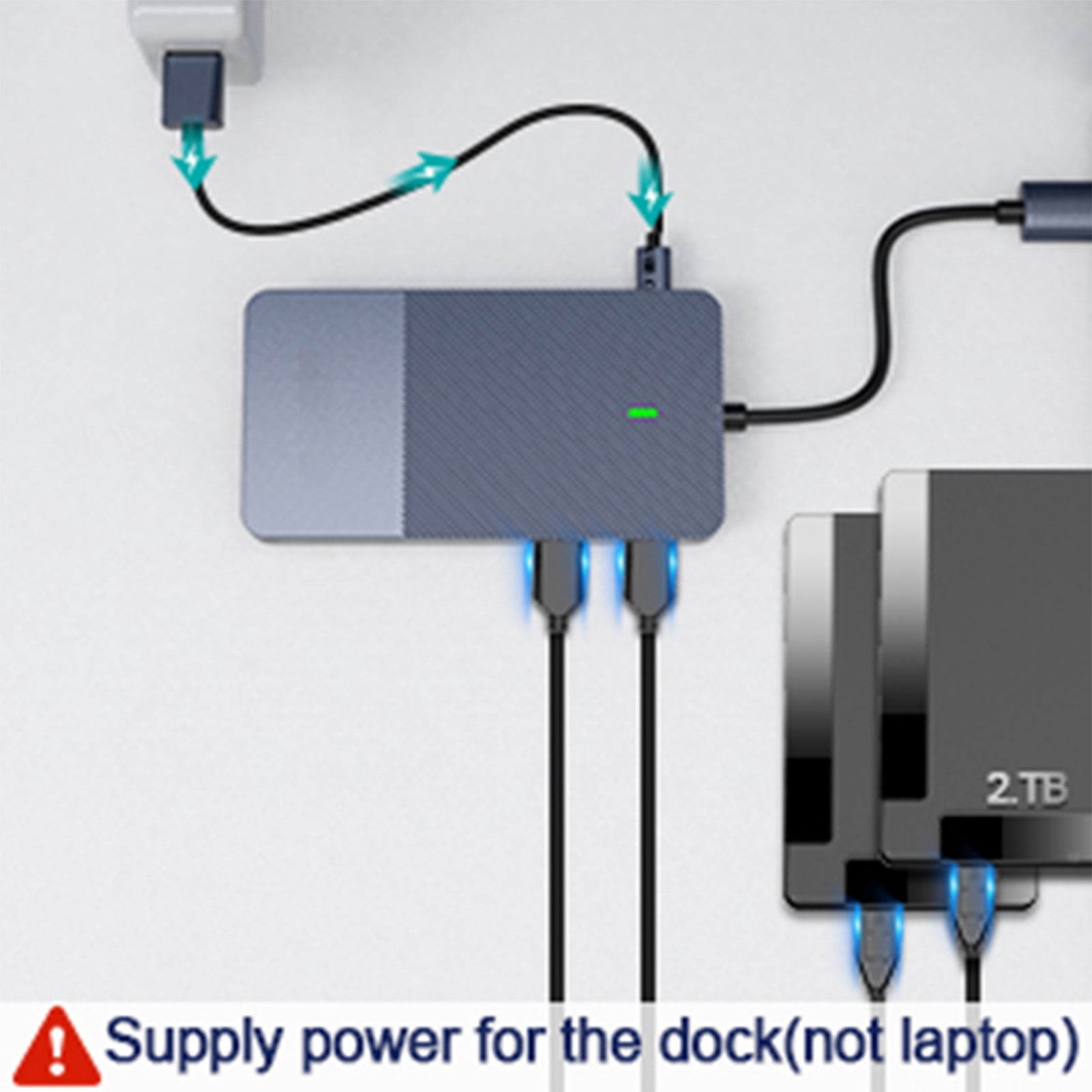 Laptop USB Extenders Docking 11 in 1 USB Hub Triple Display Dock with VGA LAN Card Slots USB 3.0 3.5mm Headphone Splitter Extenders Multiport Docking Station for Laptop