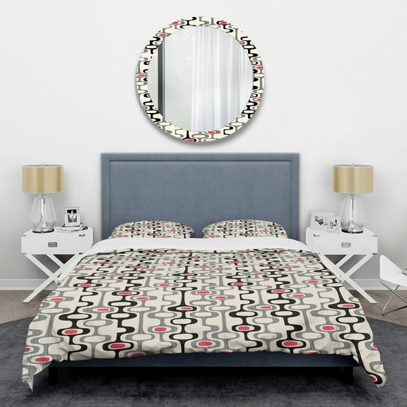 Designart 'Retro Abstract Design IX' Mid-Century Modern Duvet Cover Set