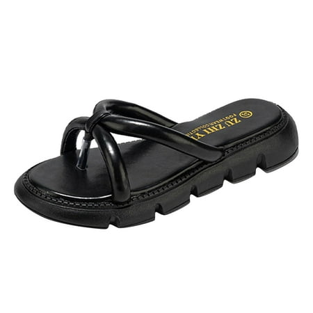 

Ladies Shoes Fashion Platform Slippers Comfortable Soft Sole Platform Beach Slippers House Slippers Women Loafer Slippers Women
