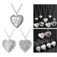 thumbnail image 1 of 3x Photo Locket Necklace Silver Holds Pictures Lockets Decoration Openable, 1 of 4