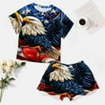 thumbnail image 4 of 4th of July Pajamas Set Womens Loungewear Sleepwear 2 Piece PJ Sets, 4 of 7