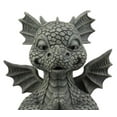thumbnail image 4 of Ebros Meditating Fiery Yoga Dragon Garden Statue Faux Stone Resin Finish 10" H, 4 of 8