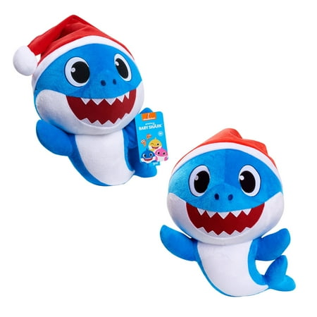 Nickelodeon Baby Shark Holiday Large Plush, Stuffed Animal, Blue, Kids Toys for Ages 3 Up, Gifts and Presents