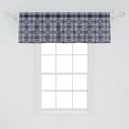 thumbnail image 2 of Ambesonne Navy Blue Window Valance, Japanese Curves Flora, 54" X 18", Navy Blue White, 2 of 3