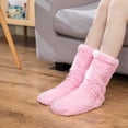 thumbnail image 5 of Furry Leg Warmers over Knee High Fuzzy Socks Plush Slipper Stockings High Long Furry Leg Winter Home Sleeping Socks for Women Men,Style 3, 5 of 5