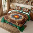 thumbnail image 3 of Manfei Adventure Campfire Bed Spread Queen 3pcs,Happy Camping Queen Coverlet Set,1 Quilt and 2 Pillowcases, 3 of 7