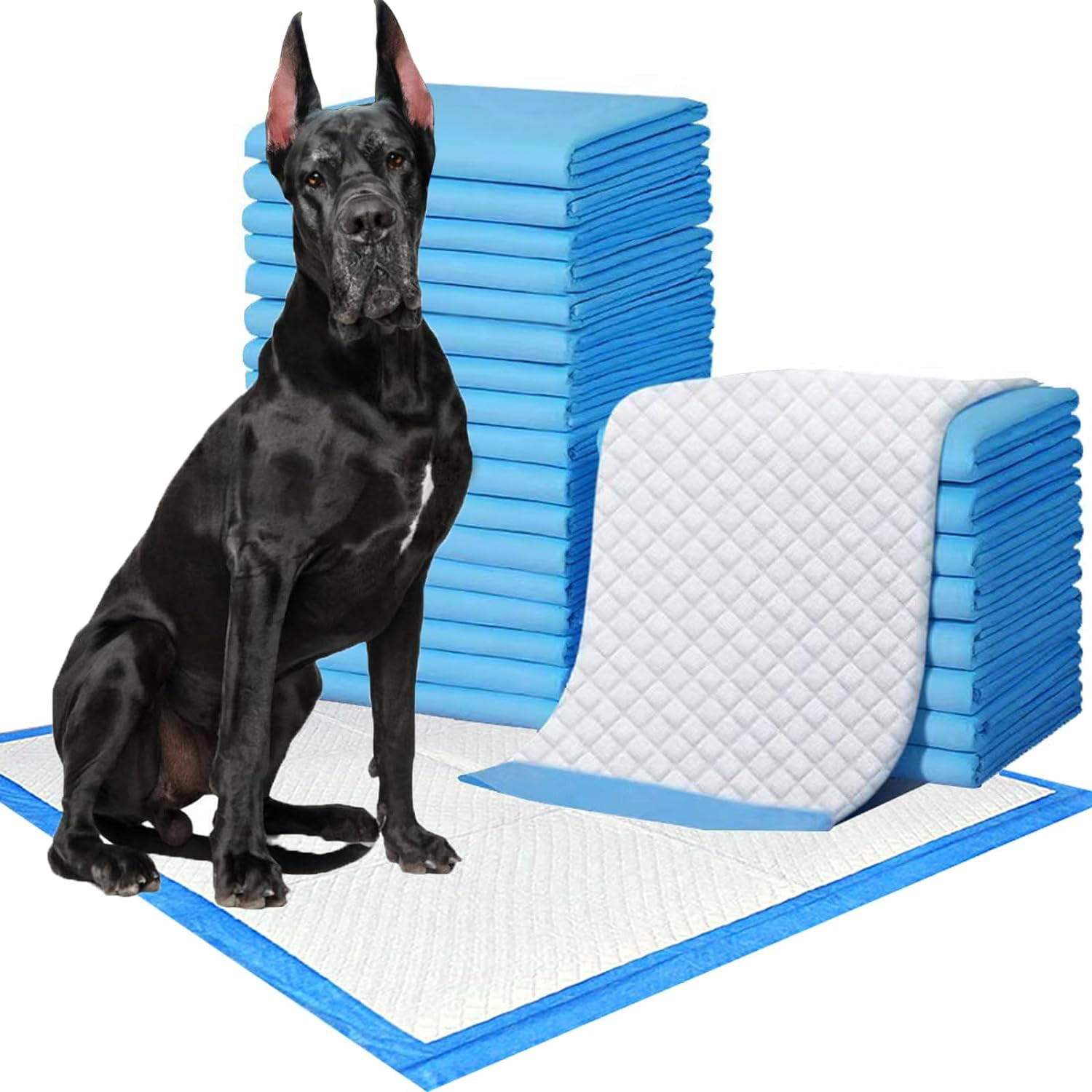 NEZO Extra Large 6-Layer Training Pet Training Pads, 34 x 46 Inches, 120 Count