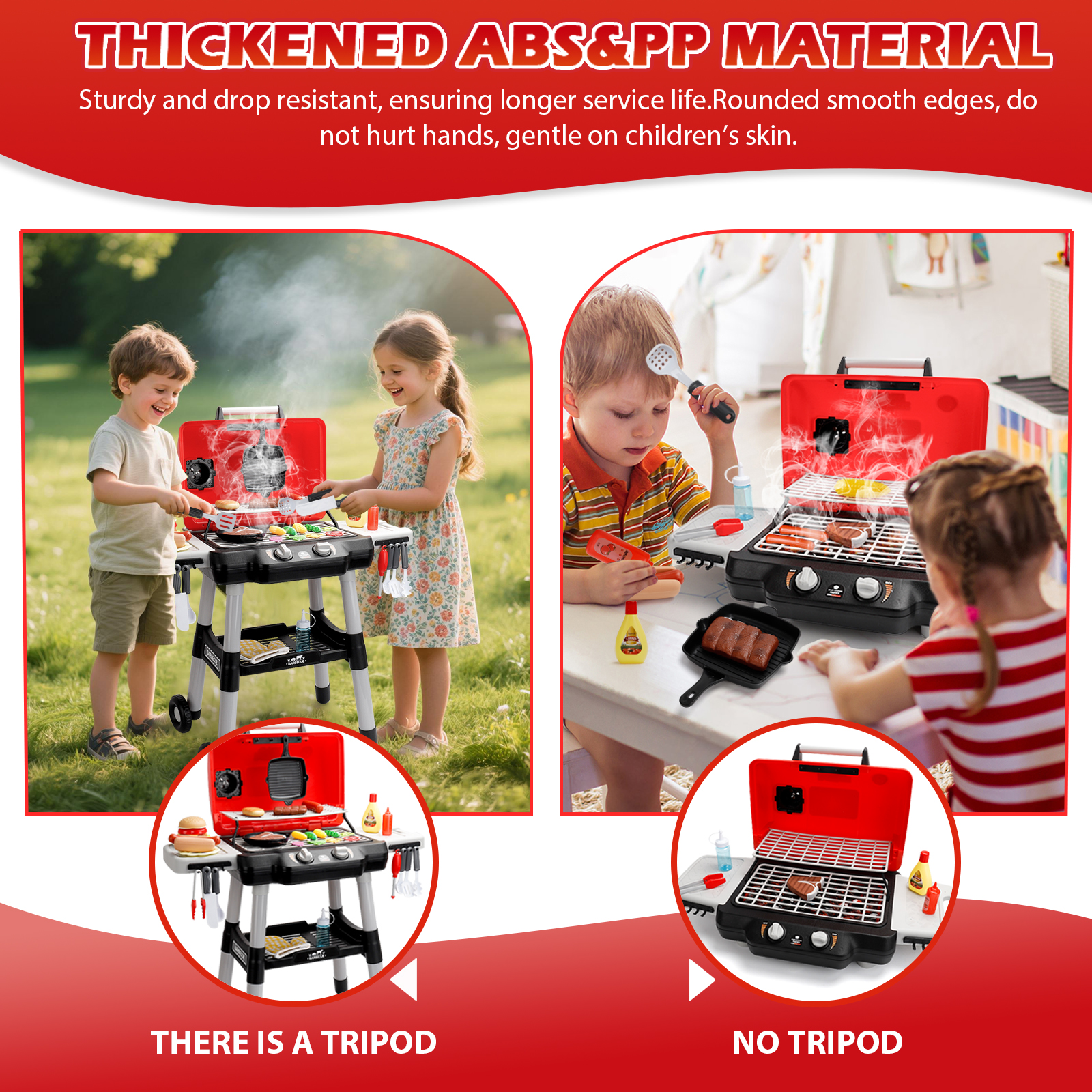 GreatCool Kids BBQ Grill Playset with Smoke & Sound Effects photo 7