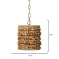 thumbnail image 3 of Jamie Young  Strand 1-Light Wood Beaded Pendant Brown, 3 of 5