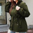 thumbnail image 4 of Fiaer,Womens Oversized Full Zip Jackets,Women's Loose Fit Long Sleeve Snap Buttons Windproof Lightweight Casual Hiking Mountaineering Tops with Pockets Green XXXXXL, 4 of 6