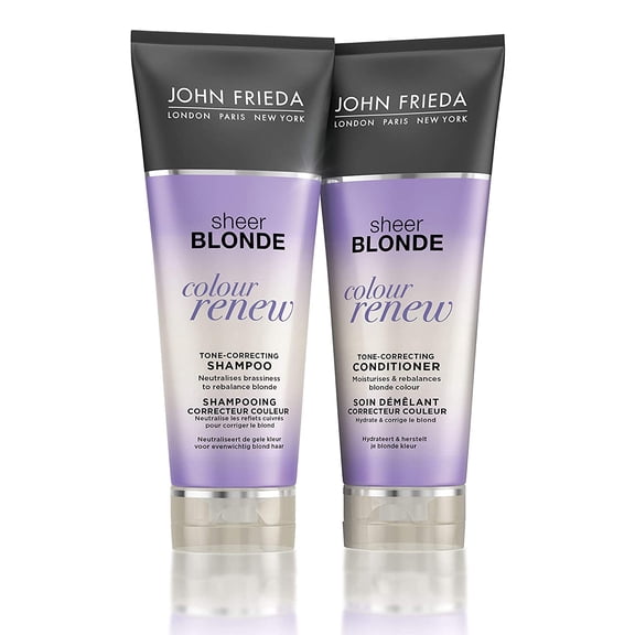 John Frieda Sheer Blonde Colour Renew Tone-Correcting, Shampoo and Conditioner Set, 8.45 Ounce Each
