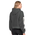 thumbnail image 2 of Women's Starter  Heather Charcoal Seattle Seahawks Star Player Cropped Fleece Pullover Hoodie, 2 of 2