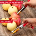 thumbnail image 4 of RYLZX Premium Apple  Corer and Slicer Tool, Sturdy Apple Core Remover with Upgraded Cutter & Reinforced Thicker Blade, Stainless Steel Kitchen Fruit Gadget-(Red), 4 of 10