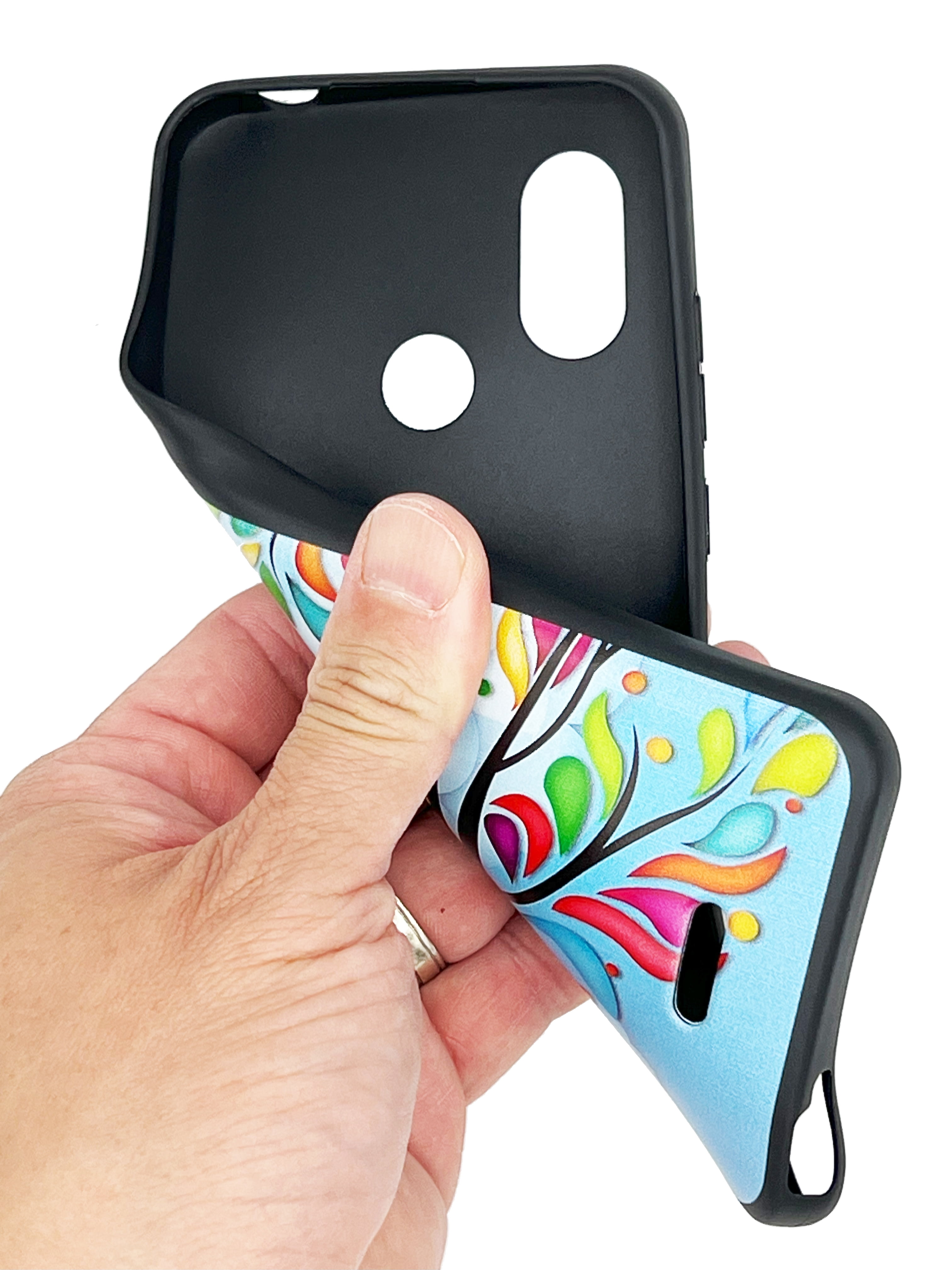 For Hot Pepper Chilaca HPP-L60A TPU 1-Piece Cover Cell Phone Case + Tempered Glass - Owl Design