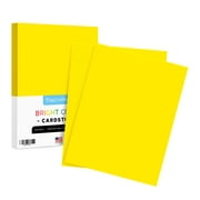 Bright Color Card Stock Paper, 65lb. 8.5 X 11 Inches - 50 Sheets - Yellow