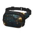 thumbnail image 2 of Gaeub Magical Library Butterfly Night Print Layer Fanny Pack with Adjustable Shoulder Strap,Square Double Layer Waist Bag,for Exercise Running Travel Hiking, 2 of 9