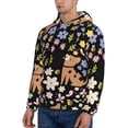 thumbnail image 2 of Hoodies for Men - cartoon dogs and flowers Long Sleeve Comfrt Men'S Fashion Hoodies & Sweatshirts, Sweatshirts for Men Hoodies Pullover Clothing Clothes with Pouch, 2 of 7