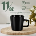 thumbnail image 3 of Vesteel Coffee Mugs Set of 6, 11oz Ceramic Coffee Cups with Handles for Men Women, Stoneware Mugs for Tea Latte, Housewarming Wedding Gifts, Matte Black, 3 of 9