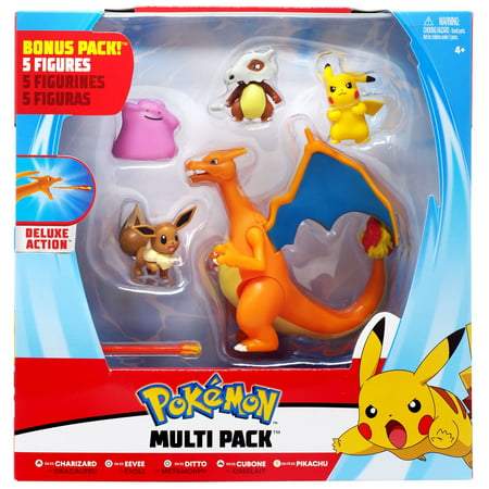 Pokemon Charizard, Eevee, Ditto, Cubone & Pikachu Figure