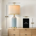 thumbnail image 2 of 24.25" Table Lamps Set of 2 Modern Ceramic Lamps for Living Room Bedside Lamps Gold Lamps for Night Stands Boho Bedroom Lamps Farmhouse Side Table Lamps End Table Lamps, 2 of 9
