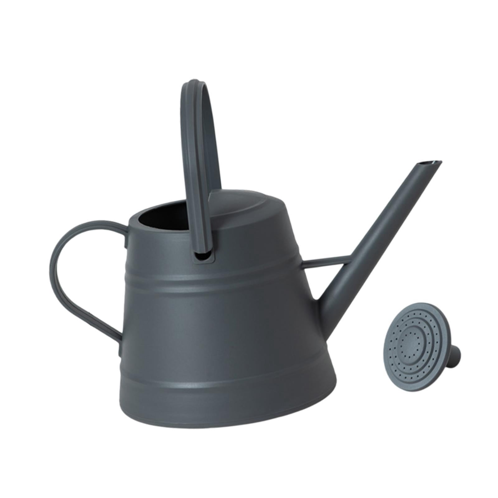 figatia Long Spout Water Can Flower Watering Can Enlarged Water Inject Port Gardening Tool Plant Watering Device for Household Garden Dark Gray