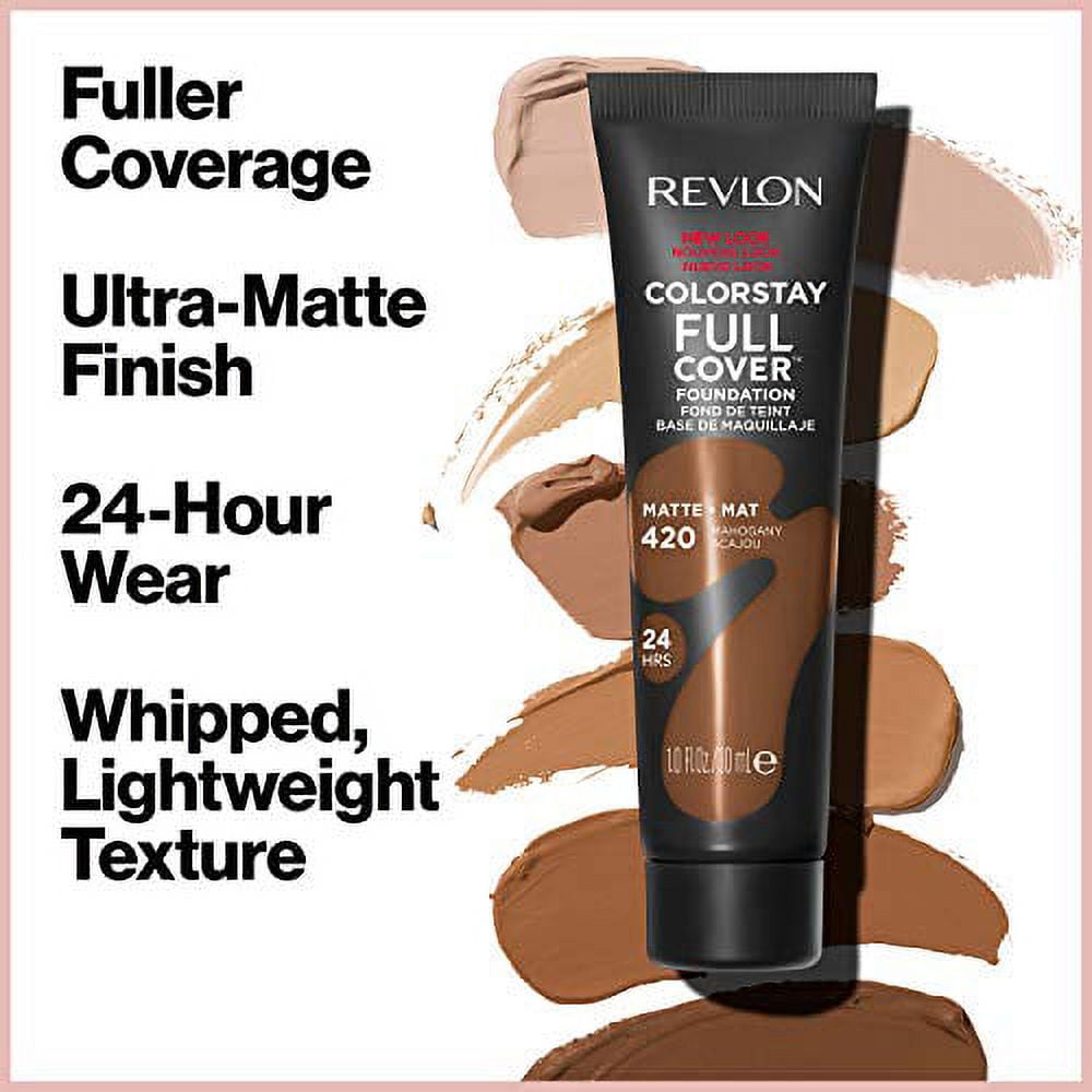 Liquid Foundation by Revlon, ColorStay Face Makeup for Normal and Dry Skin, Longwear Full Coverage with Matte Finish, Oil Free, 310 Warm Golden, 1.0 Oz