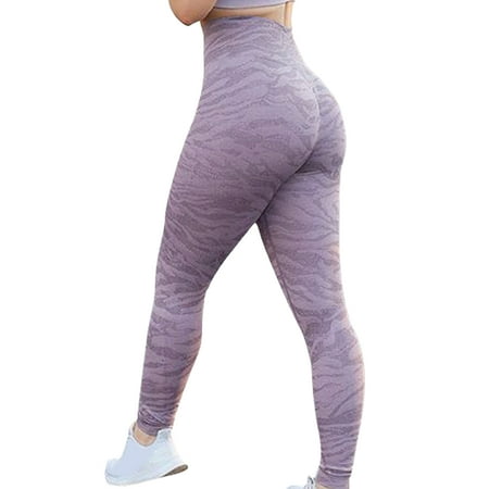 

Viugreum New Ladies Seamless Fitness Pants - 2022 Zebra Pattern Hip-lifting Elastic Sports Leggings | Running Quick-Drying Training High-waist Yoga Pants