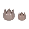 thumbnail image 6 of Flower Pots for Home Decor - Ceramic Petal Shaped Planters for Indoor and Outdoor Plants - Decorative Plant Pots for Living Room, Entryway, Garden, or Patio Decor - Set of 2, 7", 5", Purple, 6 of 13