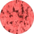 thumbnail image 1 of Ahgly Company Machine Washable Indoor Round Abstract Red Modern Area Rugs, 6' Round, 1 of 4