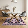 thumbnail image 3 of ODIKA Floral Boho Medallion Design With Vintage Petal Toss And Slim Border Easy Care Kids Safe for Small Living Room, Playroom, Bedroom, 3 of 7