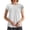 I237 White, variant on Women Tees Flutter Sleeve Crew Neck Solid Color Summer Fashion Elegant Outdoor Daily Wear Women's T-Shirts Size M White
