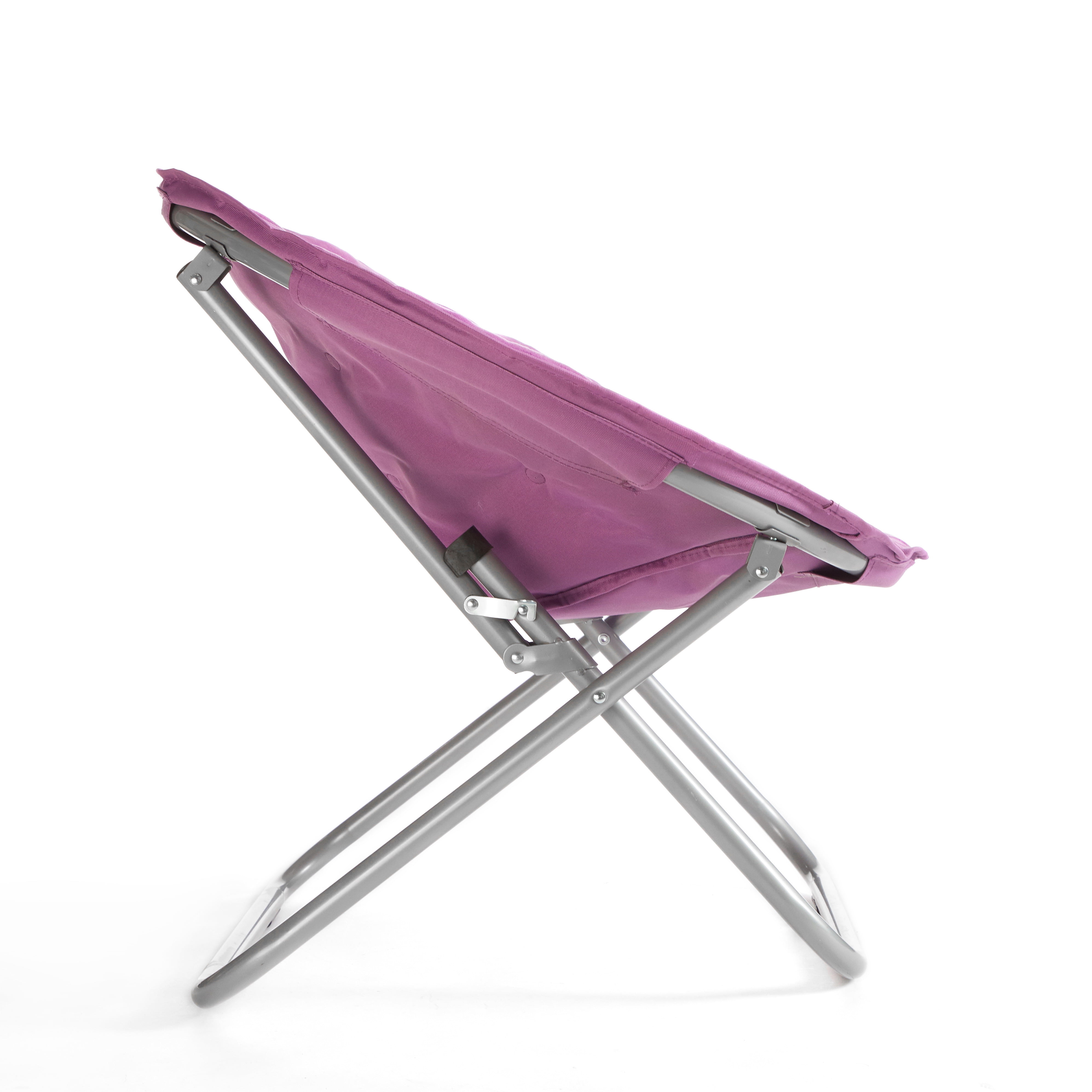 Mainstays Large Super Soft Microsuede 30 in Saucer Chair, Purple