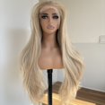 thumbnail image 7 of MISSWEN Fashion Lace Front Wigs Female Women Ash Blonde Natural 26 inch Heat Resistant Hair Long, 7 of 7