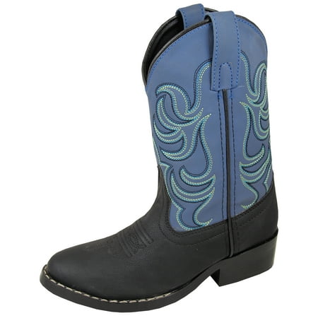 Smoky Mountain Children Boys Black/Blue Monterey Western Cowboy (Best Mountain Walking Boots)