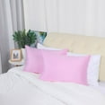 thumbnail image 5 of PiccoCasa 4Pcs  Silky Satin Pillowcases Zippered Pillow Covers Non-Standard Pink, 5 of 7
