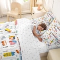 thumbnail image 4 of Castle Fairy Playful Town Traffic Twin Bedding Sets 7-Piece for Toddlers, Whimsical Car Train Bedding Comforter Set for Bedroom, Pink Yellow, 4 of 7
