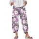 thumbnail image 1 of Pantalones de Mujer Traje Verano Cómodo de Moda Impreso Pantalones Recortados, Pantalones Elásticos Casuales, 1 of 5