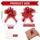 thumbnail image 3 of Uxcell 12 paquetes de lazo para envolver regalos, 8.7" x 6.7" lazos de cinta de grano de madera color rojo oscuro, 3 of 6