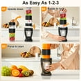 thumbnail image 4 of HoninJoy Portable Blender, Compact Personal Blender for-Smoothies, Shakes, Food Prep, and Frozen Blending, 20-oz. Cups and Spout Lids, Grinding Cup, 4 of 9