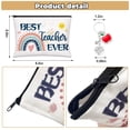 thumbnail image 6 of 12 Pcs Teacher Appreciation Gifts Set, 6 PCS Makeup Cosmetic Bags with 6PCS Heart-Shaped Keychains with Diamonds, Valentines Graduation Gifts for Teacher, 6 of 6