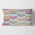 thumbnail image 2 of Designart Abstract Retro Geometrical Design X' Mid-Century Modern Throw Pillow - 12x20, 2 of 2