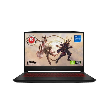 MSI Katana GF66 15.6" 144Hz FHD Gaming Laptop: Intel Core i7-12650H RTX 3050 Ti 16GB 512GB NVMe SSD, Type-C USB 3.2 Gen 1, High-ResoluTion Audio, Cooler Boost 5, Win11 Home: Black 12UD-436