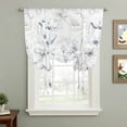 thumbnail image 2 of Green Beige Spring Floral Tie Up Curtains for Windows, Adjustable Balloon Window Shades, Luxury Botanical Summer Kitchen Window Treatments Adjustable Roll Up Curtain for Basement/Nursery 52"x45", 2 of 8