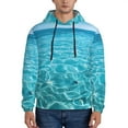 Zufioo Crystal Clear Ocean Waves Design Fleece Comfortable Hoodie for