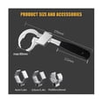 thumbnail image 2 of Adjable Double-ended Wrench, Functal Bath Wrench Pipe Rep Home Access Banmo, 2 of 5
