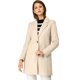 thumbnail image 3 of Abrigo Largo Abotonado De Manga Larga Con Solapa Con Muesca Clásica Invierno Para Mujer Beige XS, 3 of 6