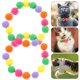 thumbnail image 3 of 2 collares elásticos para gatos, coloridos, con diseño de bola de peluche, para perros., 3 of 6