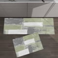 thumbnail image 4 of Sage Green Kitchen Rugs Set 2 Pieces, Oil Painting Geometric Soft Non-Slip Rubber Backing Floor Mats Doormat Bathroom Runner Area Rug Carpet, Modern Abstract Art, 15.7x23.6in + 15.7x47.2in, 4 of 6
